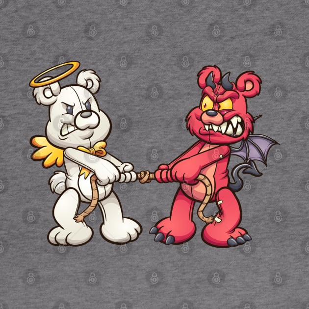 Angel and Devil Teddy Bears by memoangeles